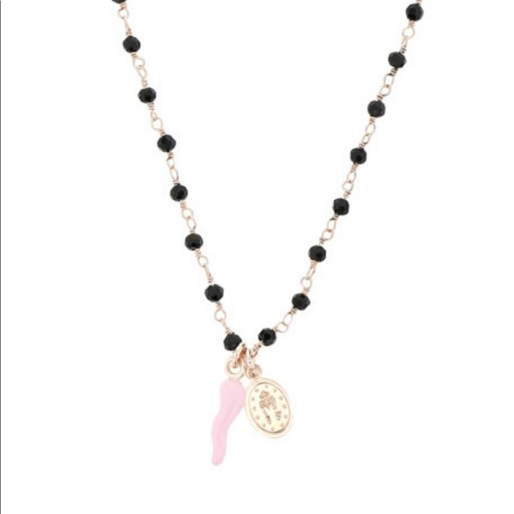 Rose gold beaded necklace